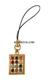 Gold Filled "Choshen" 12 Tribes Cellphone Charm by aJudaica
