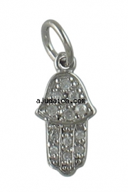 Silver Hamsa Pendant by aJudaica