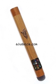 Two Color Breastplate Wood Mezuzah by aJudaica