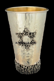 Sterling Silver Star of David Kiddush Cup by aJudaica