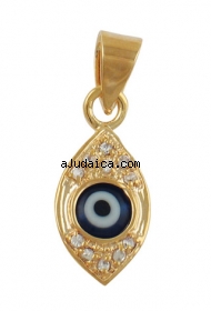 Gold Filled Zirconium "Eye" Pendant by aJudaica
