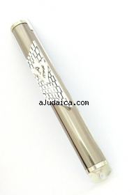 Silver Plated Jerusalem Wall Mezuzah by aJudaica