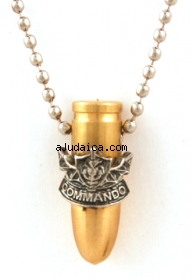 Israeli Army Bullet Bronze Pendant - Commando Symbol by aJudaica