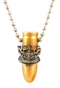 Israeli Army Bullet Bronze Pendant - Commando Symbol by aJudaica