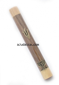 Two Color Wood Mezuzah by aJudaica