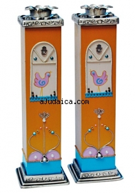 Nature Shabbat Candlesticks by aJudaica