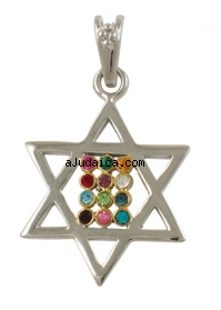 Gold Filled Two Tone Star of David Choshen Pendant by aJudaica