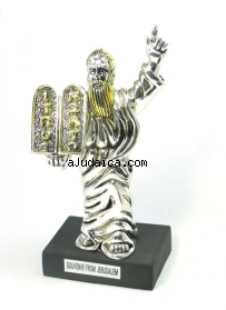 Moses and Luhot Habrit Figurine by aJudaica