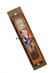 Jewish Boy Polystyrene Mezuzah by aJudaica