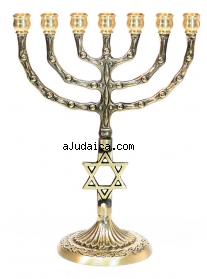 Seven Branch Large Cup Menorah by aJudaica
