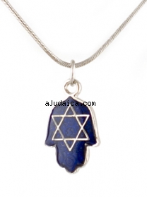 Hamsa and Star of David changing color pendant by aJudaica