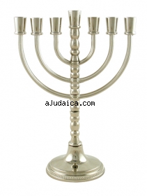 Nickel Seven Branch Menorah by aJudaica