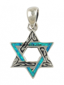 Silver Star of David Pendant by aJudaica