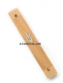 Natural Wood Mezuzah by aJudaica