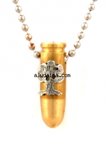 Israeli Army Bullet Bronze Pendant - Golani Symbol by aJudaica