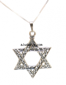 Sterling Silver Star of David Pendant by aJudaica