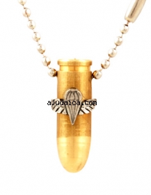 Israeli Army Bullet Bronze Pendant - Paratroopers Symbol by aJudaica
