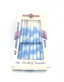 Dripless Hanukkah Candles - Blue & White by aJudaica