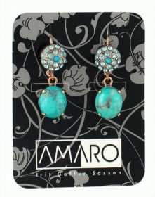 Turquoise Earrings by Amaro by aJudaica