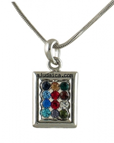 Twelve Tribes Rhodium Necklace by aJudaica