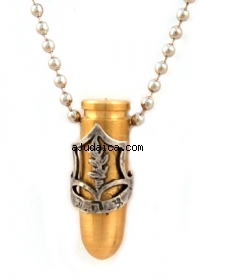 Israeli Army Bullet Bronze Pendant - IDF Symbol by aJudaica