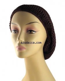Brown Crocheted Womens Snood by aJudaica