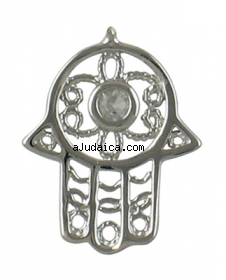 Silver Filigree Hamsa Pendant by aJudaica