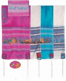 Emanuel Silk Tallit - The Twelve Tribes by aJudaica