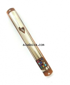 12 Tribe BreastPlate Silver Mezuzah by aJudaica