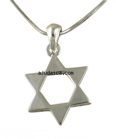 Rhodium Classic Star of David Necklace by aJudaica