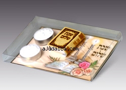 Shabbat Candle Lighting Set by aJudaica