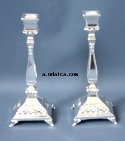 Silver Plated Candlesticks by aJudaica