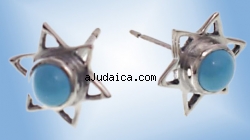 Sterling Silver Turquoise Earrings by aJudaica