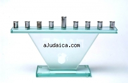 Glass Menorah (Hanukia) by aJudaica