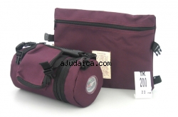 Maroon Tefillin Carrier with Tallit bag by aJudaica