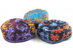 Bucharian Hand Embroidered Kippah - Medium by aJudaica