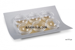 Adi Sidler Silver-Gold Contemporary Seder Plate by aJudaica