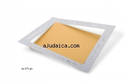 Adi Sidler Silver-Gold Multi-Angle Matza Plate by aJudaica
