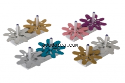 Adi Sidler Double Flower Dreidel by aJudaica
