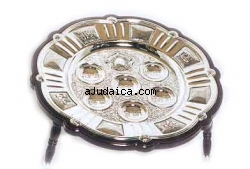 Passover Plate on Wooden Stand by aJudaica