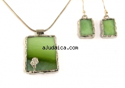 Hand made necklace & earrings set by Sivan by aJudaica
