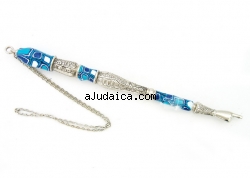 Nickel Torah Pointer "Jerusalem" design by aJudaica