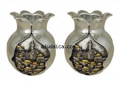 Pomegranate Jerusalem Candlesticks by aJudaica