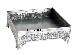 Square Pewter Matzah Tray - Exodus by aJudaica