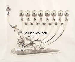Silver Plated Menorah (Hanukia) by aJudaica