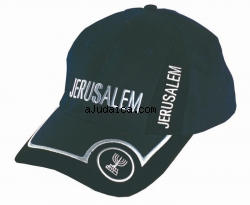 Dark Blue Jerusalem Baseball Cap by aJudaica
