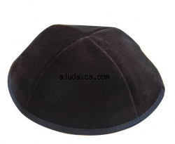 Black Velvet Kippah by aJudaica