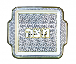 Matzah Tray Flower Design by aJudaica