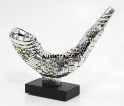 Jerusalem design Shofar Figurine by aJudaica