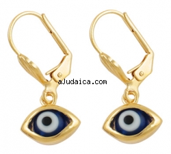 Gold Filled Talisman "Eye" Earrings by aJudaica